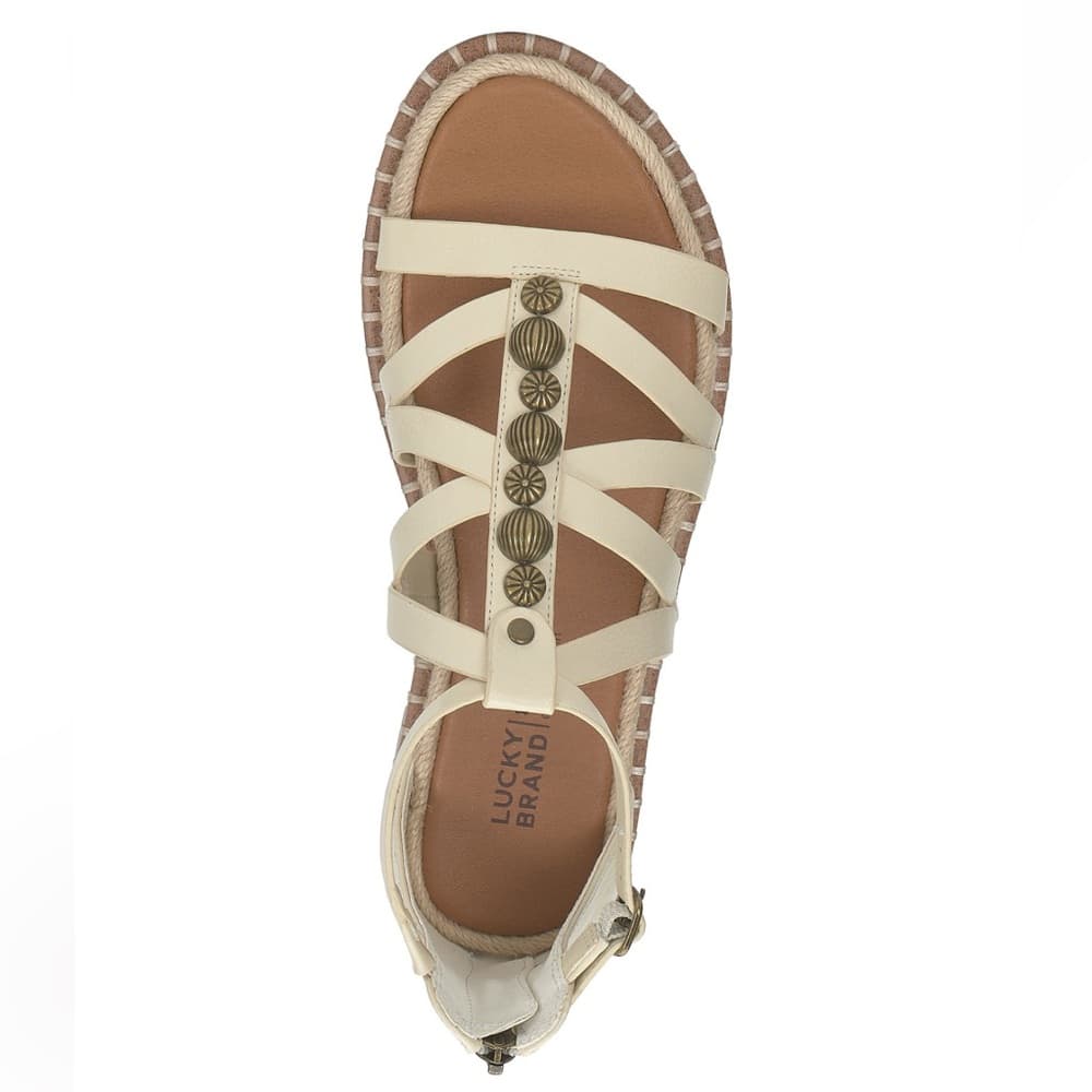 Lucky Brand Women's Korina Embellished Strappy Gladiator Flat Sandals - Thumbnail 3