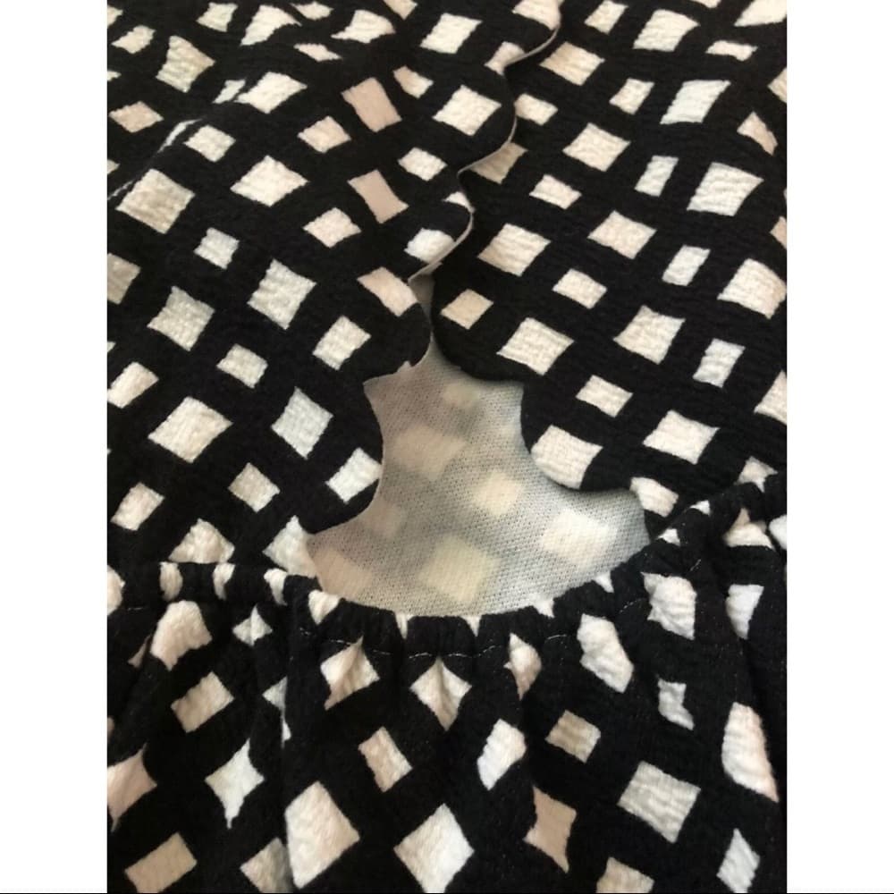 Anthropologie Black & White Peplum Top - Thumbnail 7
