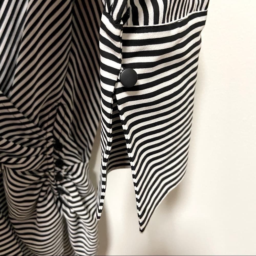 Badgley Mischka Striped Blouse - Thumbnail 7