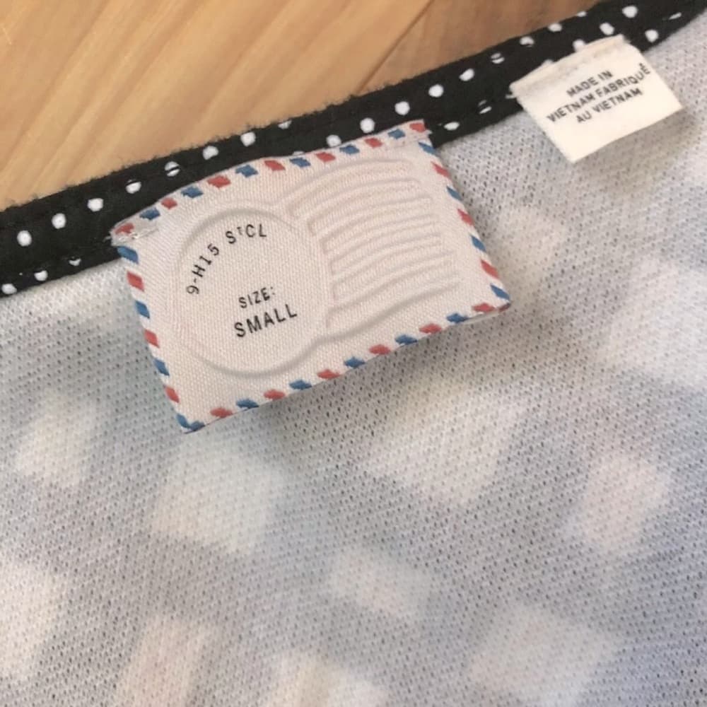 Anthropologie Black & White Peplum Top - Thumbnail 3