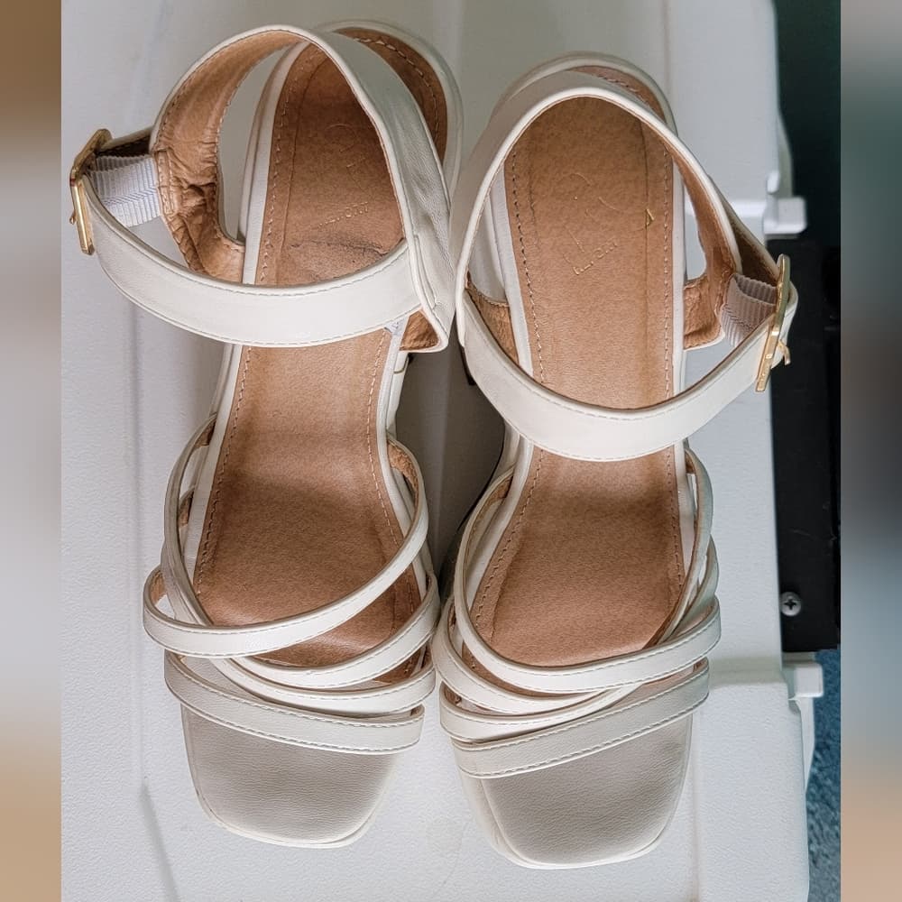 Report White Chunky Platform Strappy Sandals - Thumbnail 10