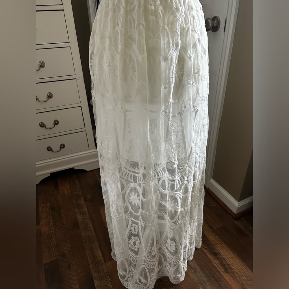 ⭐️ Southern Fried Chics White Lace Maxi Dress - Thumbnail 10