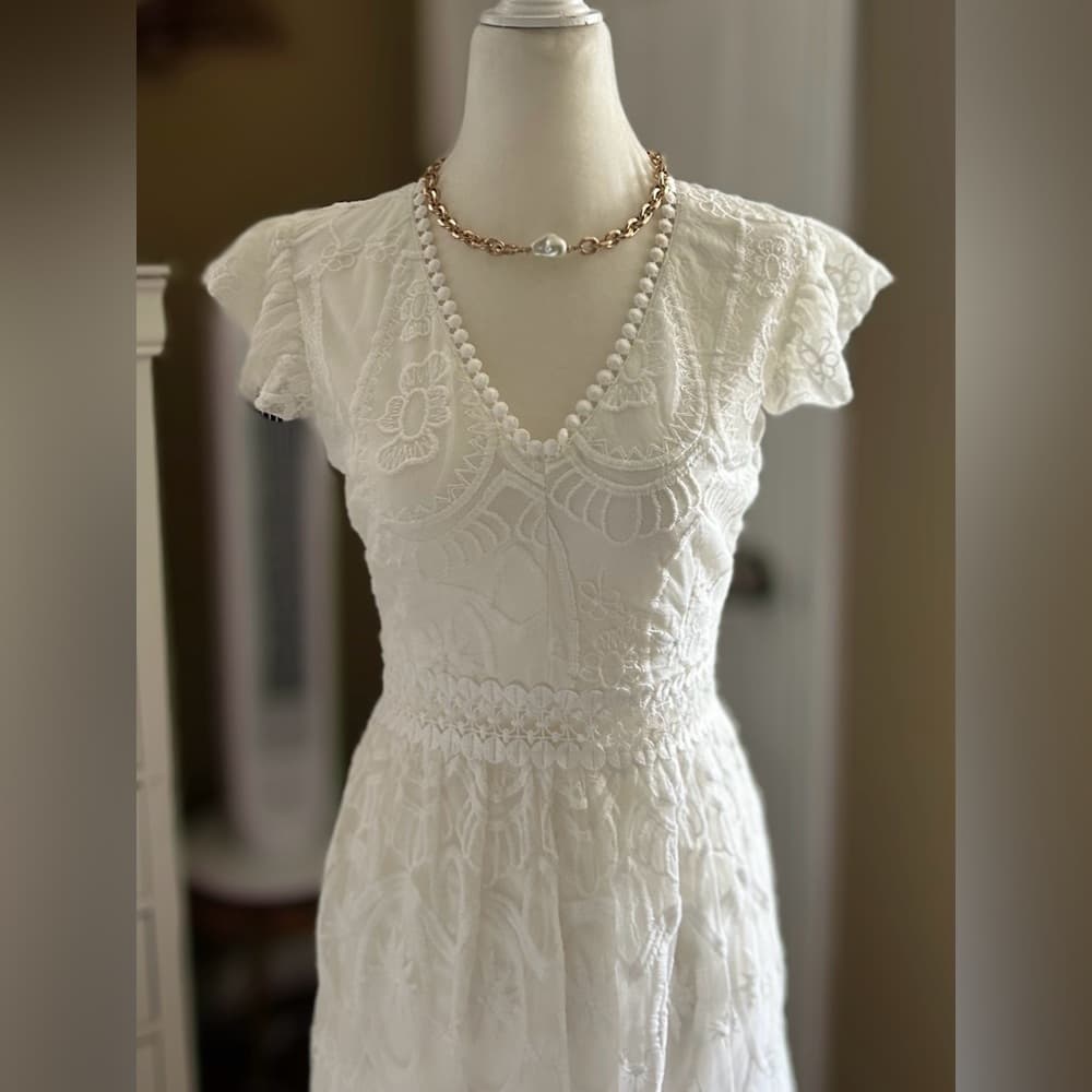 ⭐️ Southern Fried Chics White Lace Maxi Dress - Thumbnail 3