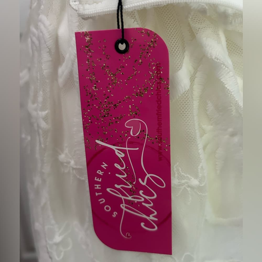 ⭐️ Southern Fried Chics White Lace Maxi Dress - Thumbnail 14