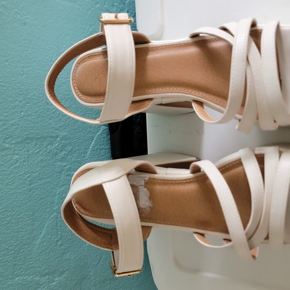 Report White Chunky Platform Strappy Sandals - Thumbnail 6
