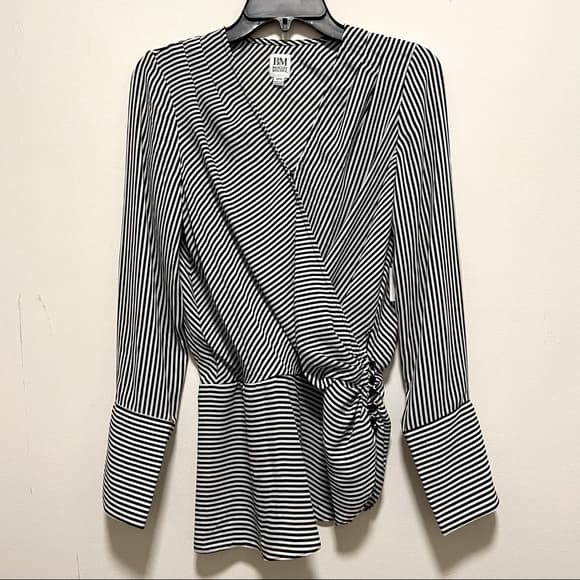 Badgley Mischka Striped Blouse - Thumbnail 14