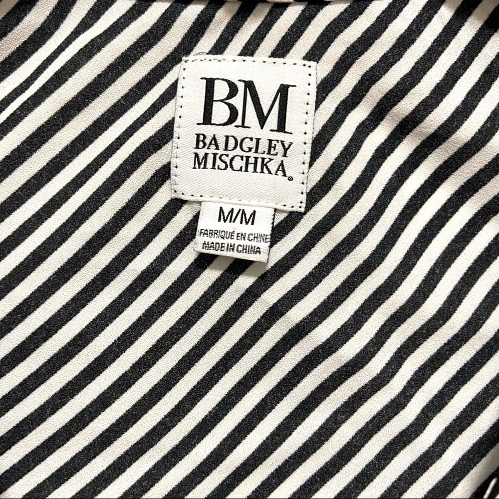 Badgley Mischka Striped Blouse - Thumbnail 4