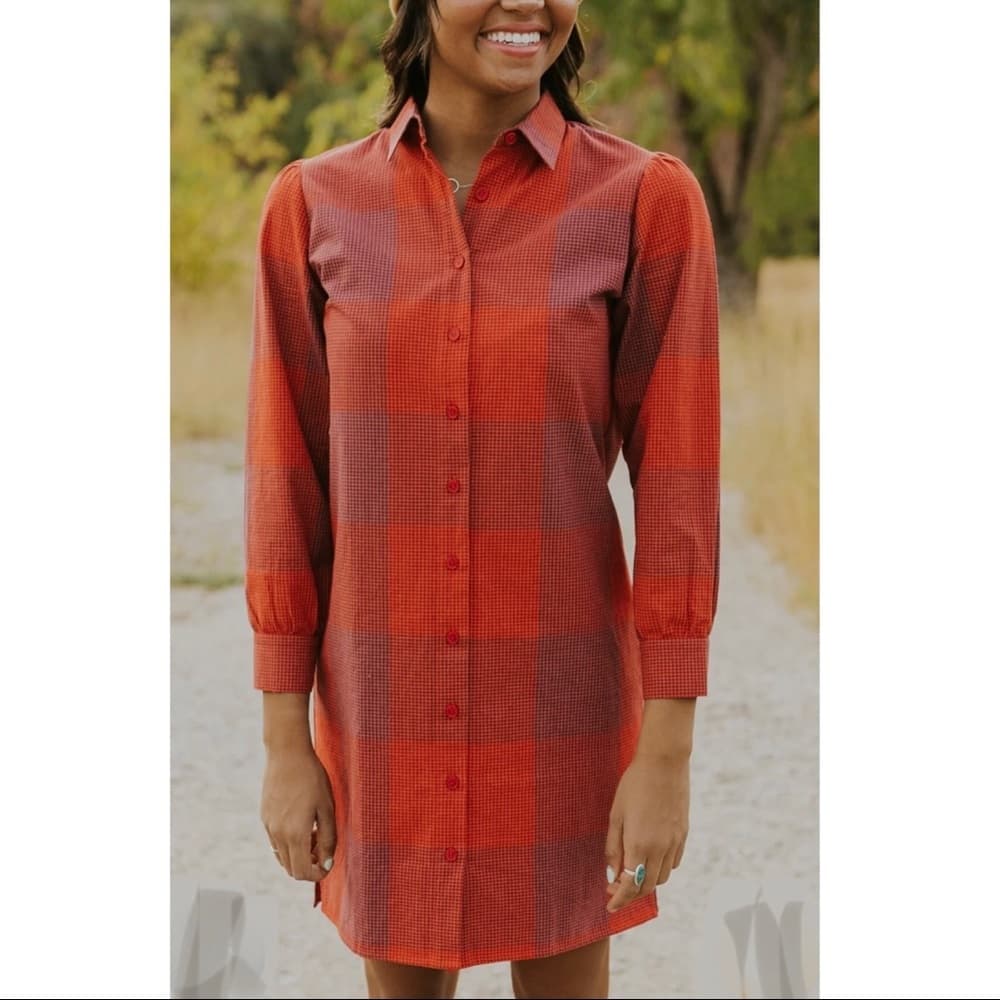 Rollo Plaid Shirt Dress​ - Thumbnail 4