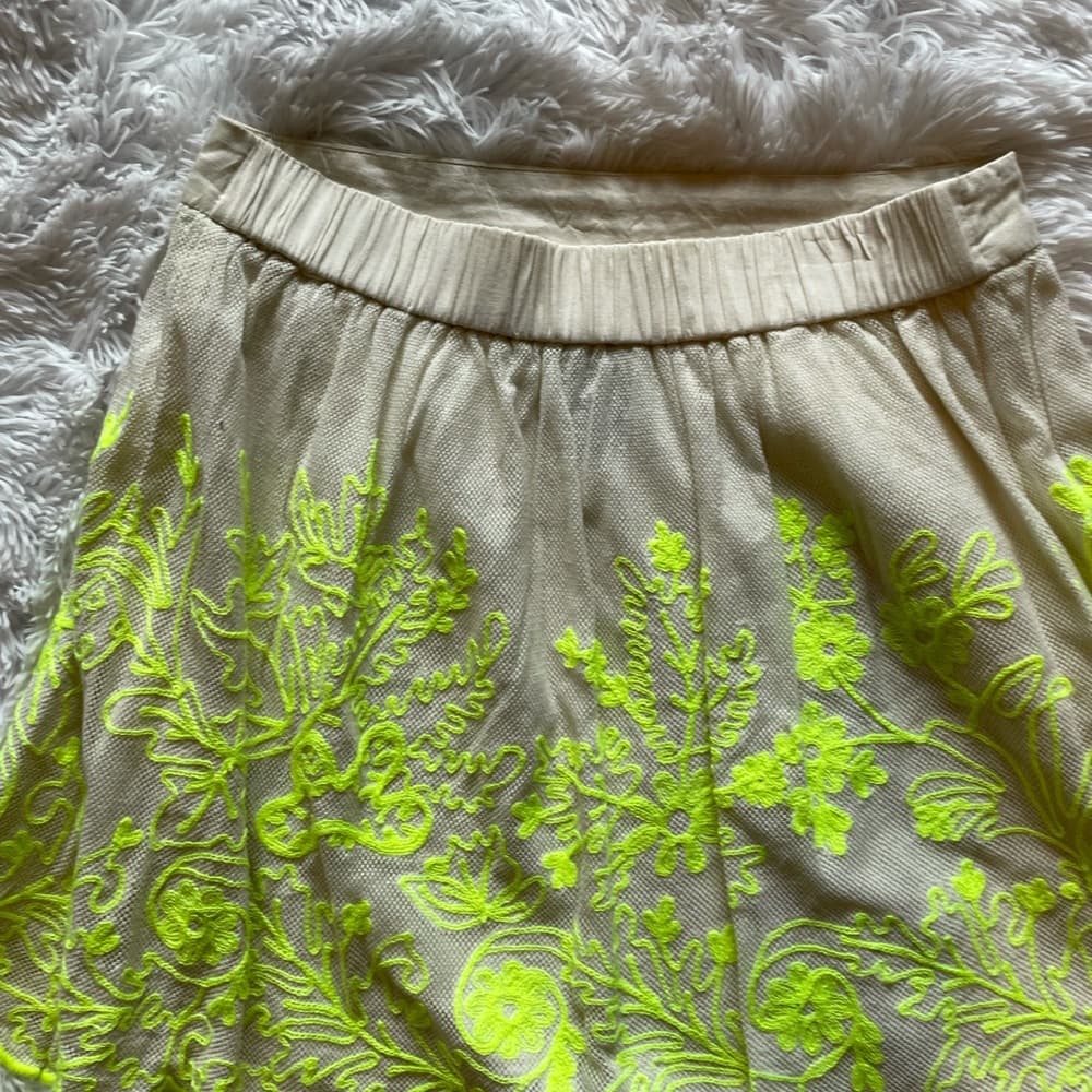 Anthropologie Scalloped Neon Skirt - Thumbnail 5