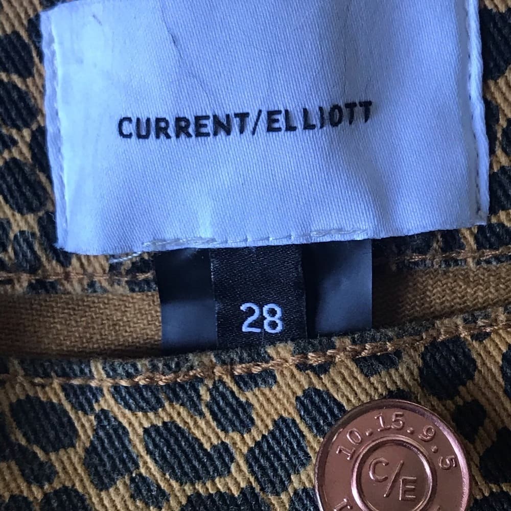⭐️ CURRENT/ELLIOTT Leopard Animal Print Skinny Jeans​ with FREE WHBM Necklace - Thumbnail 6