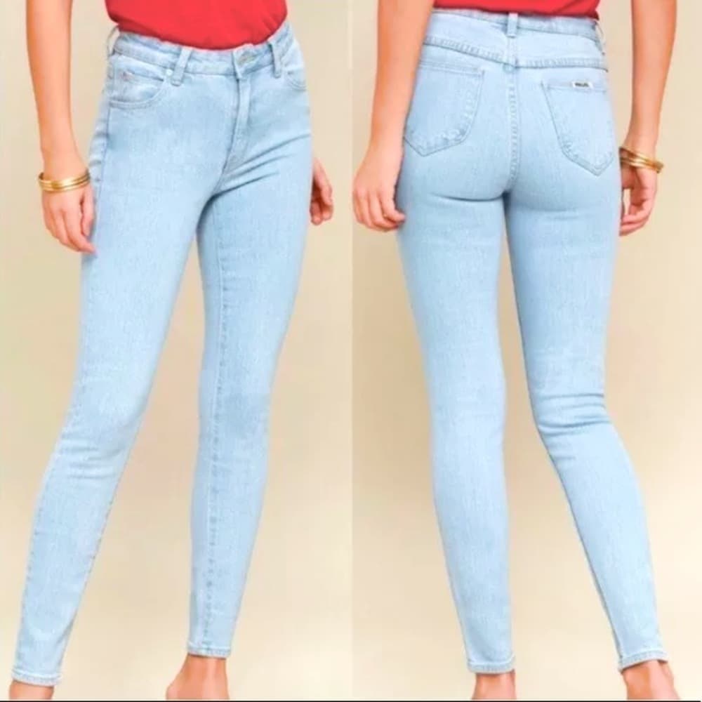 ROLLA’S West Coast Super Skinny In Light Blue Wash - Thumbnail 10