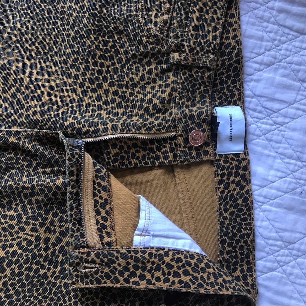 ⭐️ CURRENT/ELLIOTT Leopard Animal Print Skinny Jeans​ with FREE WHBM Necklace - Thumbnail 5