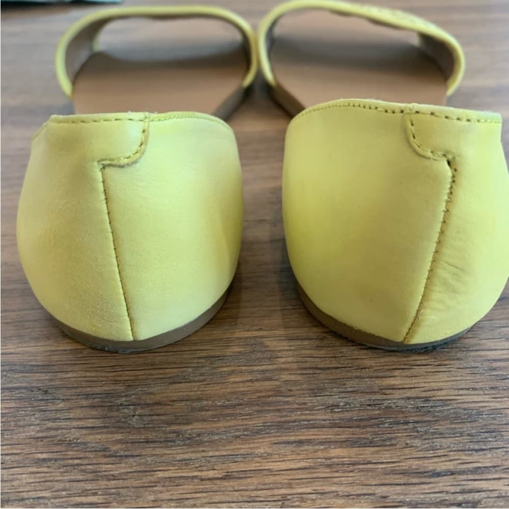 Steve Madden Taylerr Yellow Leather Flats Shoes - Thumbnail 2