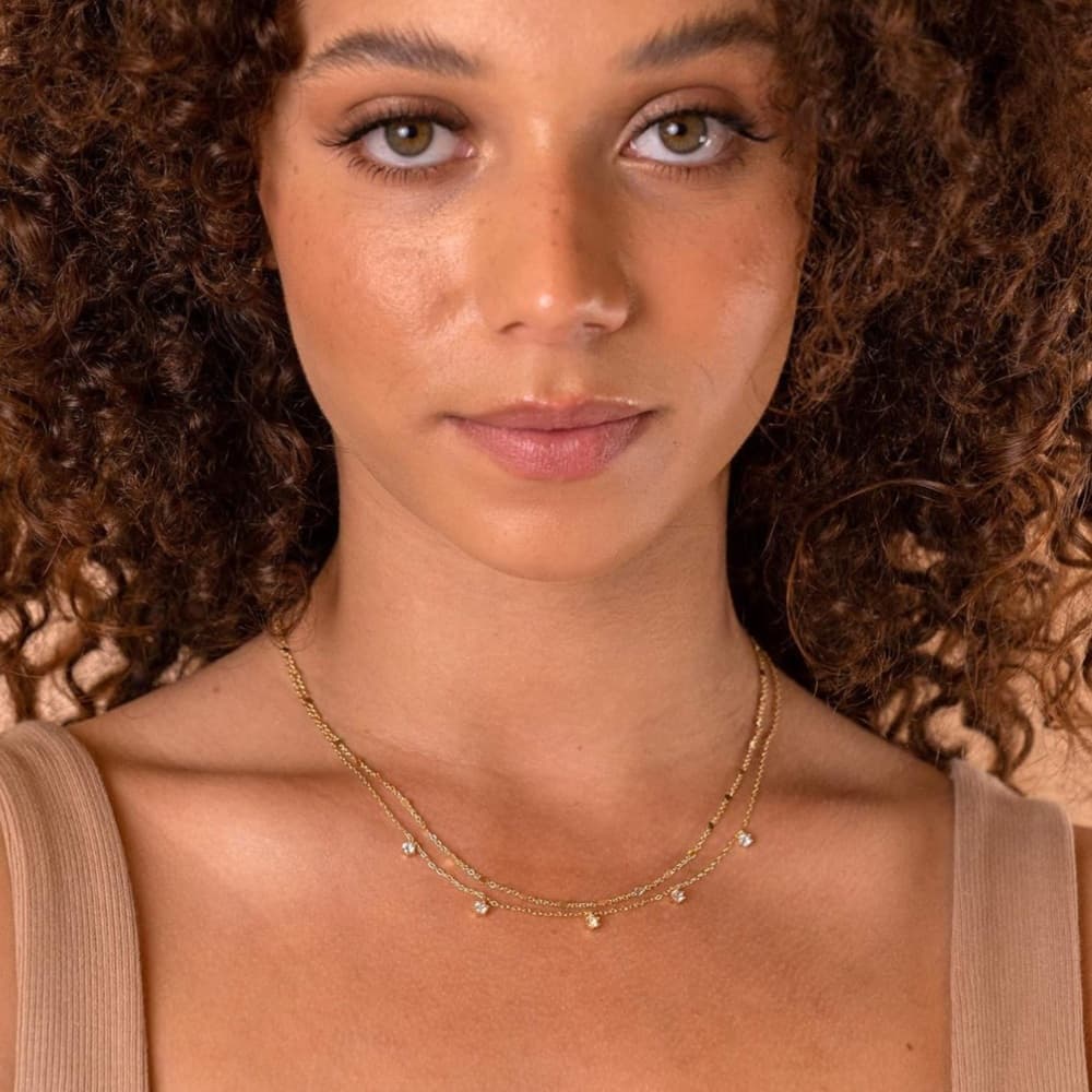 Trendy 14K Gold Plated Dainty Layering Chain Necklaces. - Thumbnail 3
