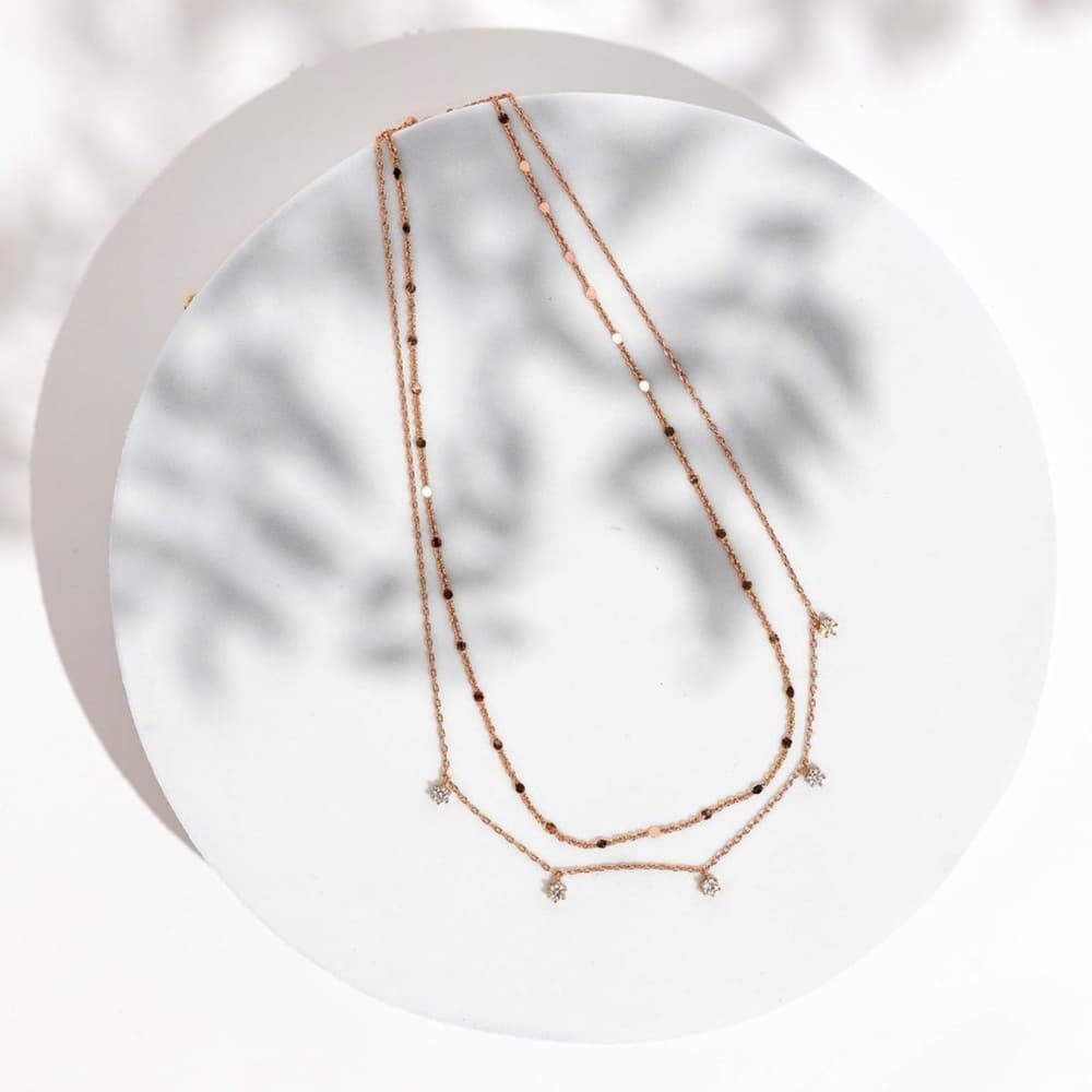 Trendy 14K Gold Plated Dainty Layering Chain Necklaces.