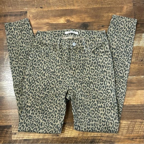 PacSun Tan Brown Cheetah Animal Print High Rise Jeans - Thumbnail 7