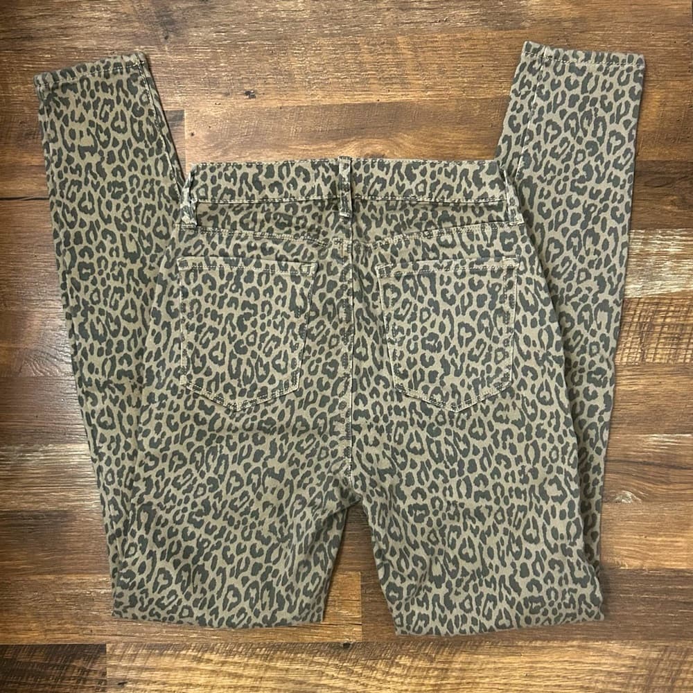 PacSun Tan Brown Cheetah Animal Print High Rise Jeans