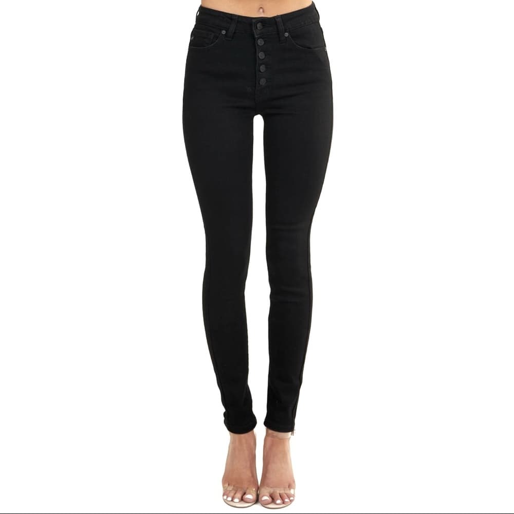 KanCan Black High Waisted Multi Button Closure