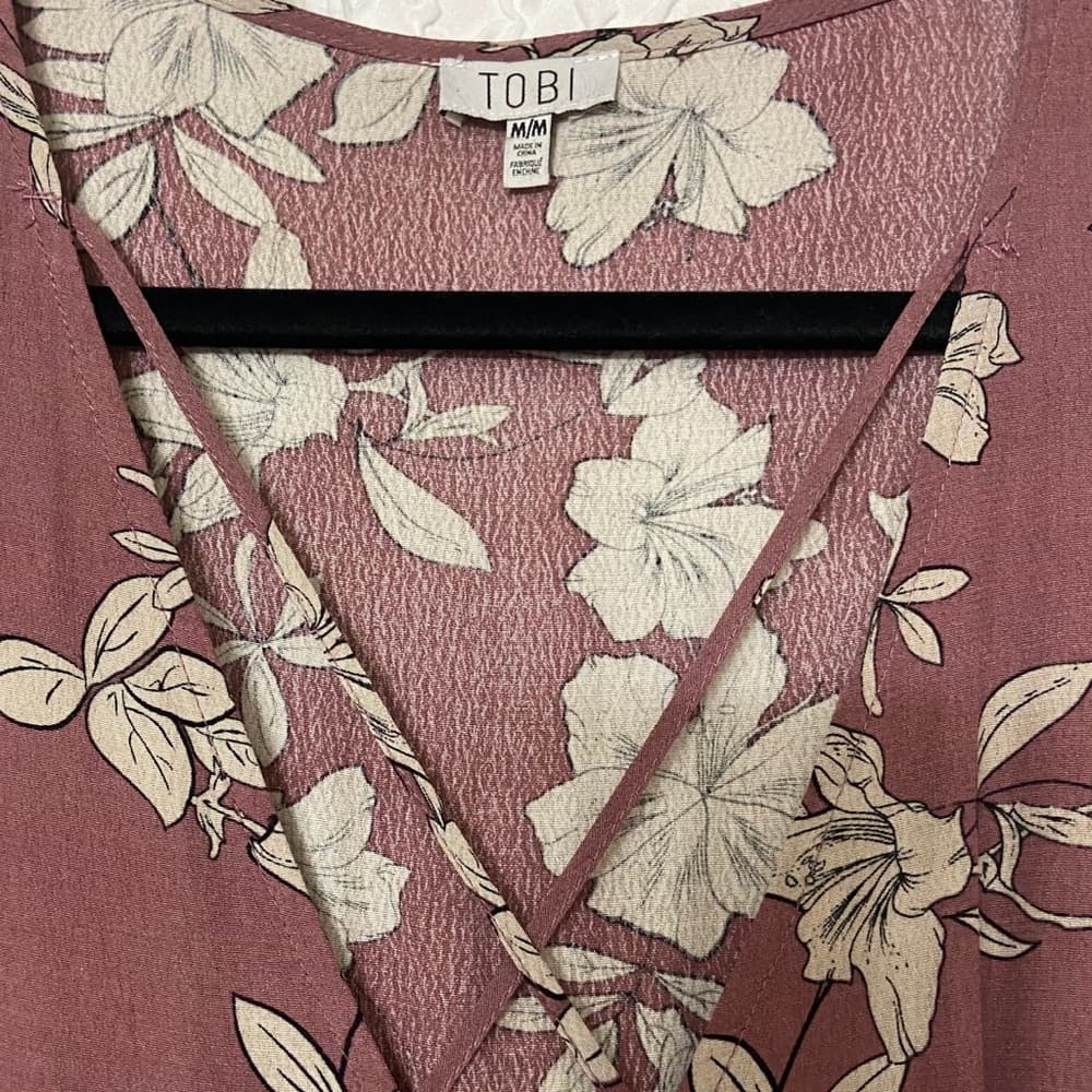 Tobi Floral Bell Sleeve Blouse - Thumbnail 7