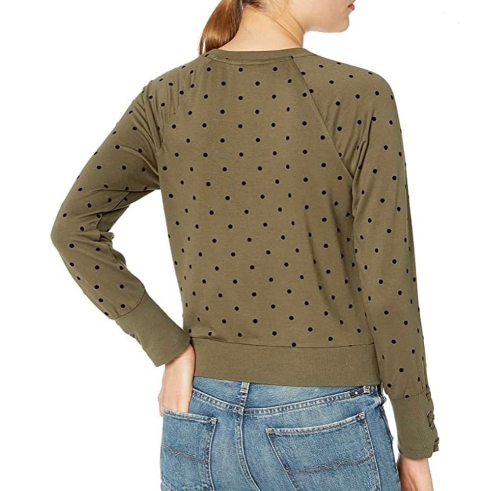 BB Dakota Olive Dot Sweatshirt