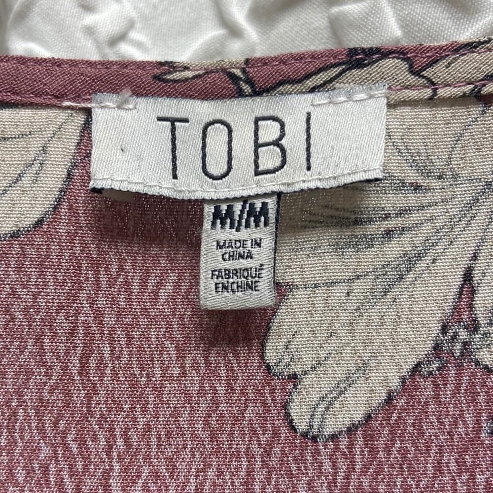 Tobi Floral Bell Sleeve Blouse - Thumbnail 4