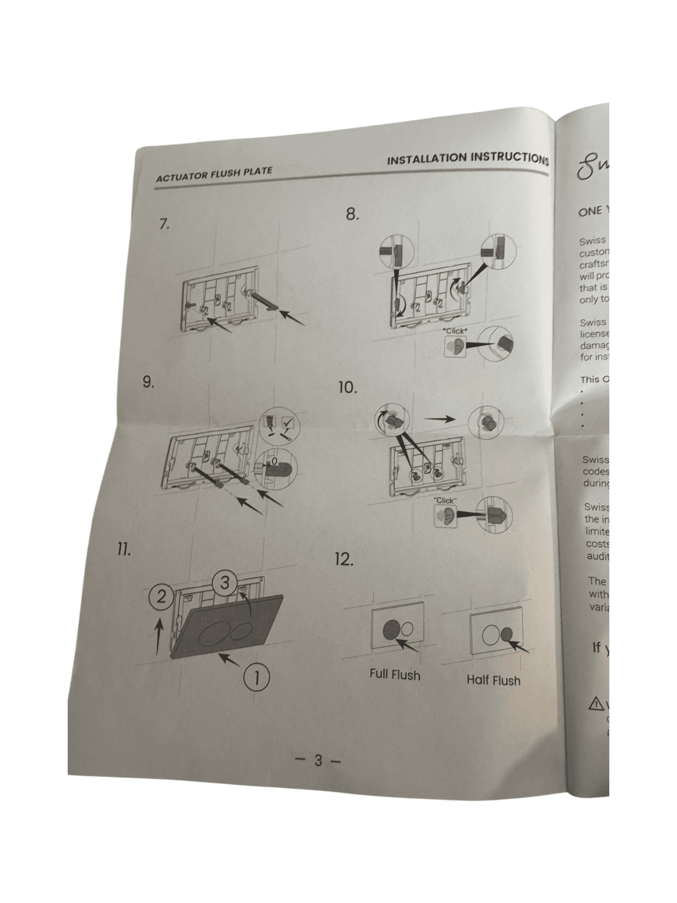 Swiss Madison Black Flush Plate Dual Button - Thumbnail 7