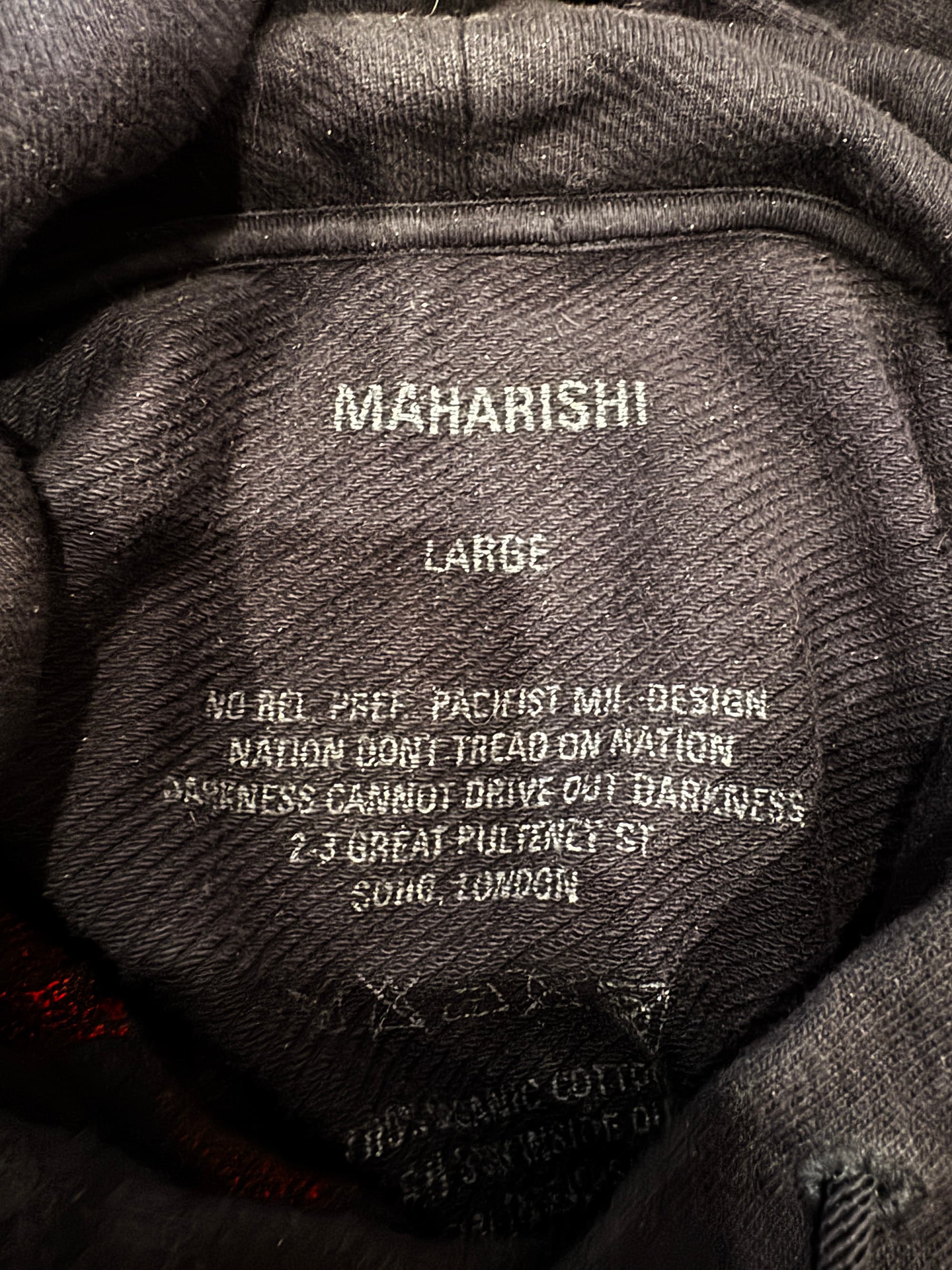 Maharishi Original Dragon Embroidered Hooded Sweatshirt Black - Thumbnail 10