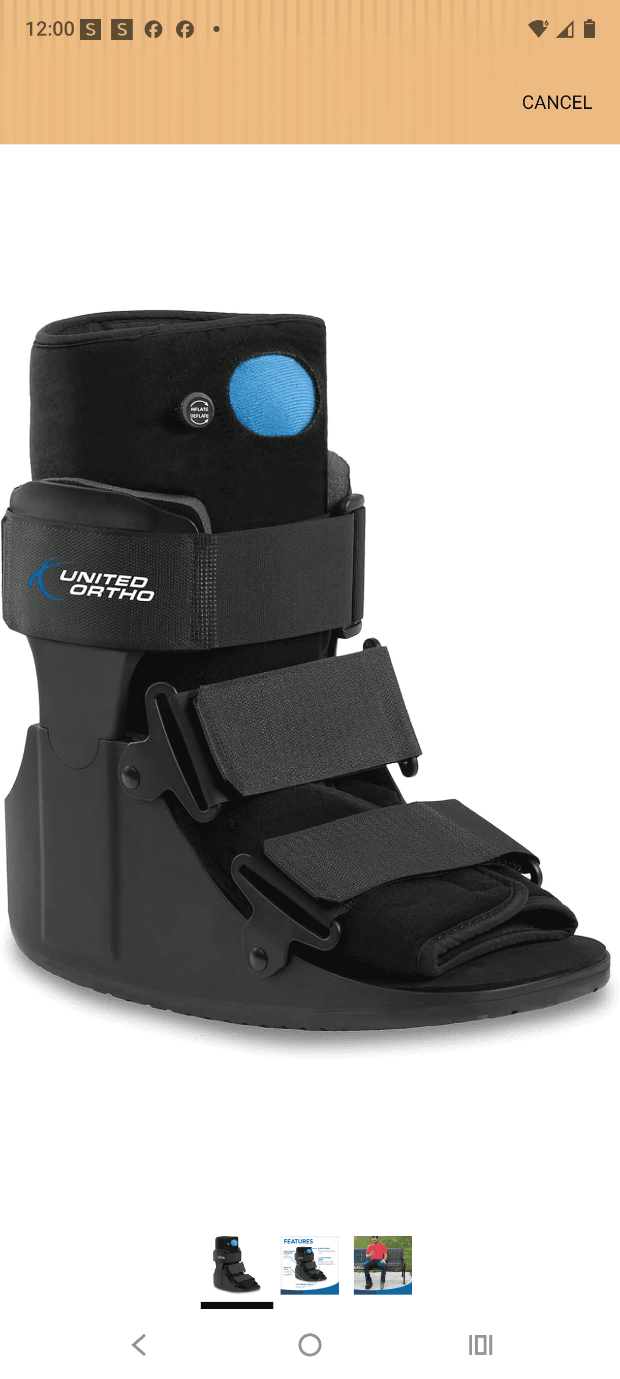 United Ortho Air Cam Walker Fracture Boot Size XL