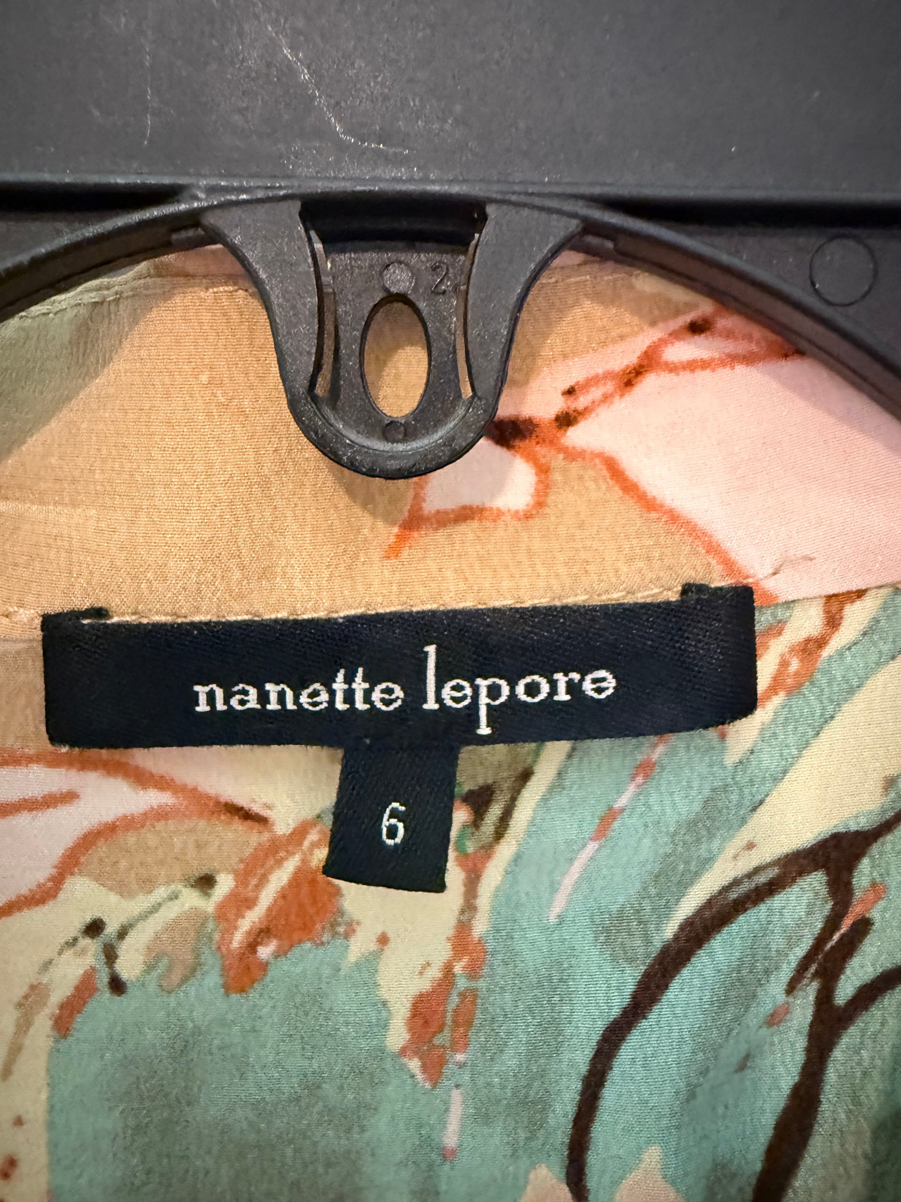 Nanette Lepore Floral Blouse Size 6 - Thumbnail 2