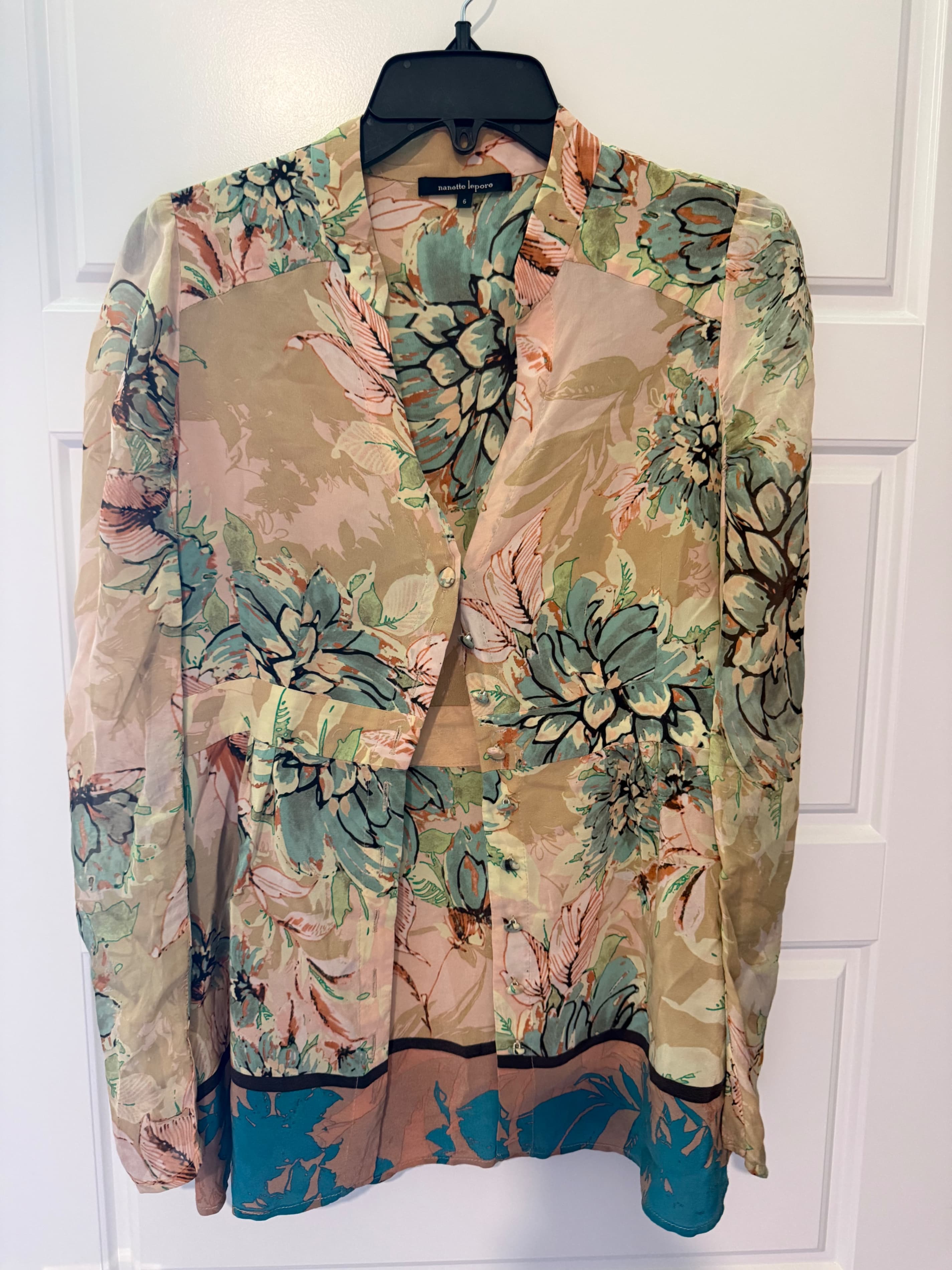 Nanette Lepore Floral Blouse Size 6
