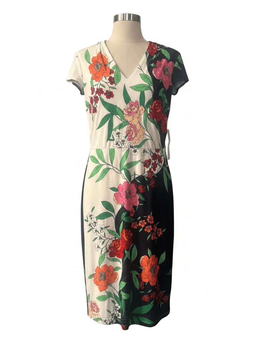 Floral Print Short Sleeve Dress