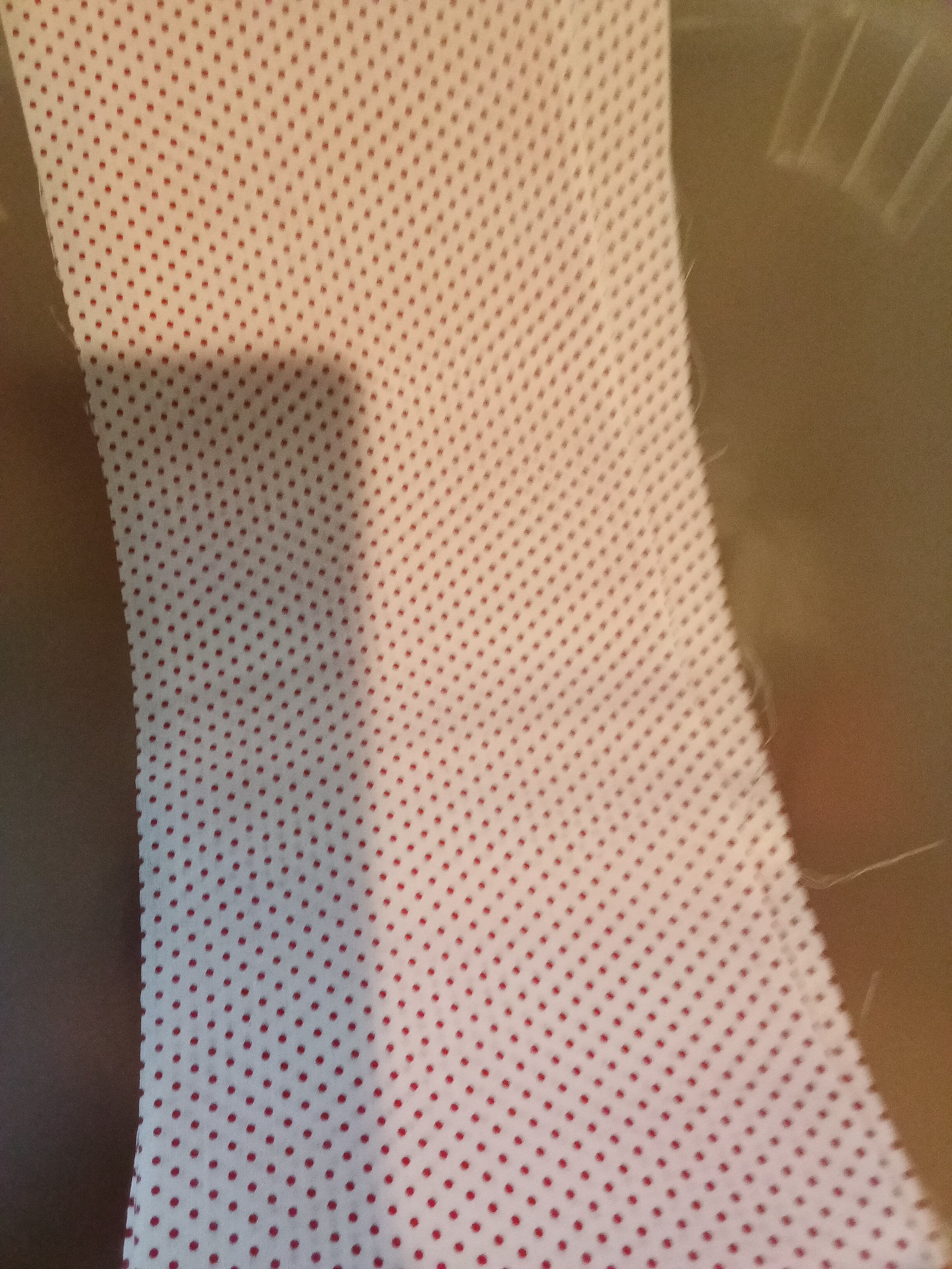 Red Polka Dot Fabric Strip 15 pieces@  25" x 5" - Thumbnail 2