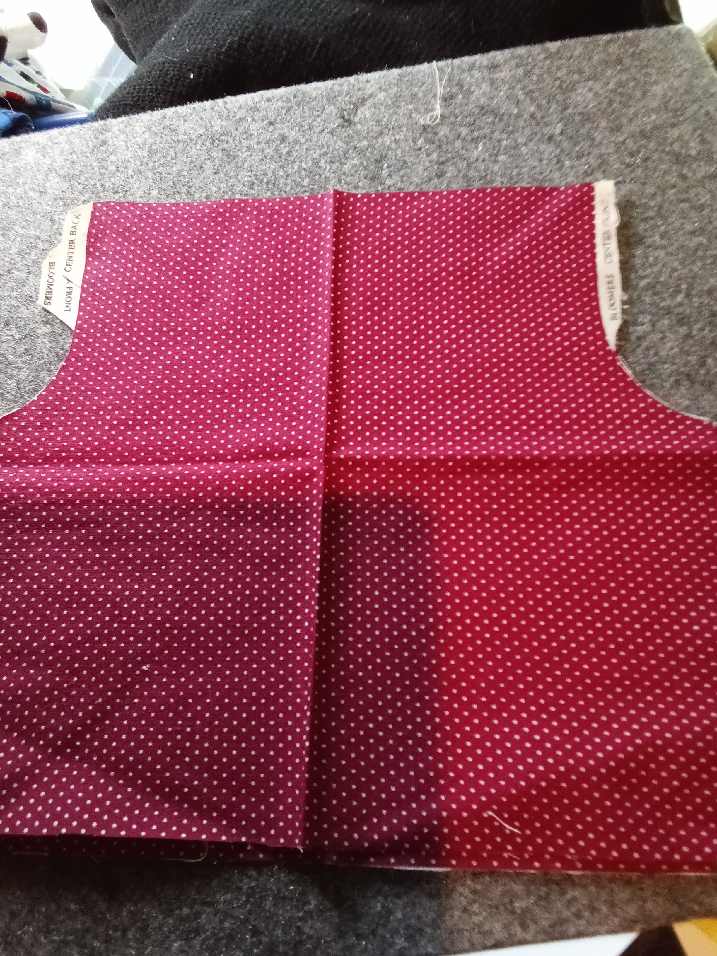 Polka Dot Fabric Material for Sewing Projects irregular cut - Thumbnail 2