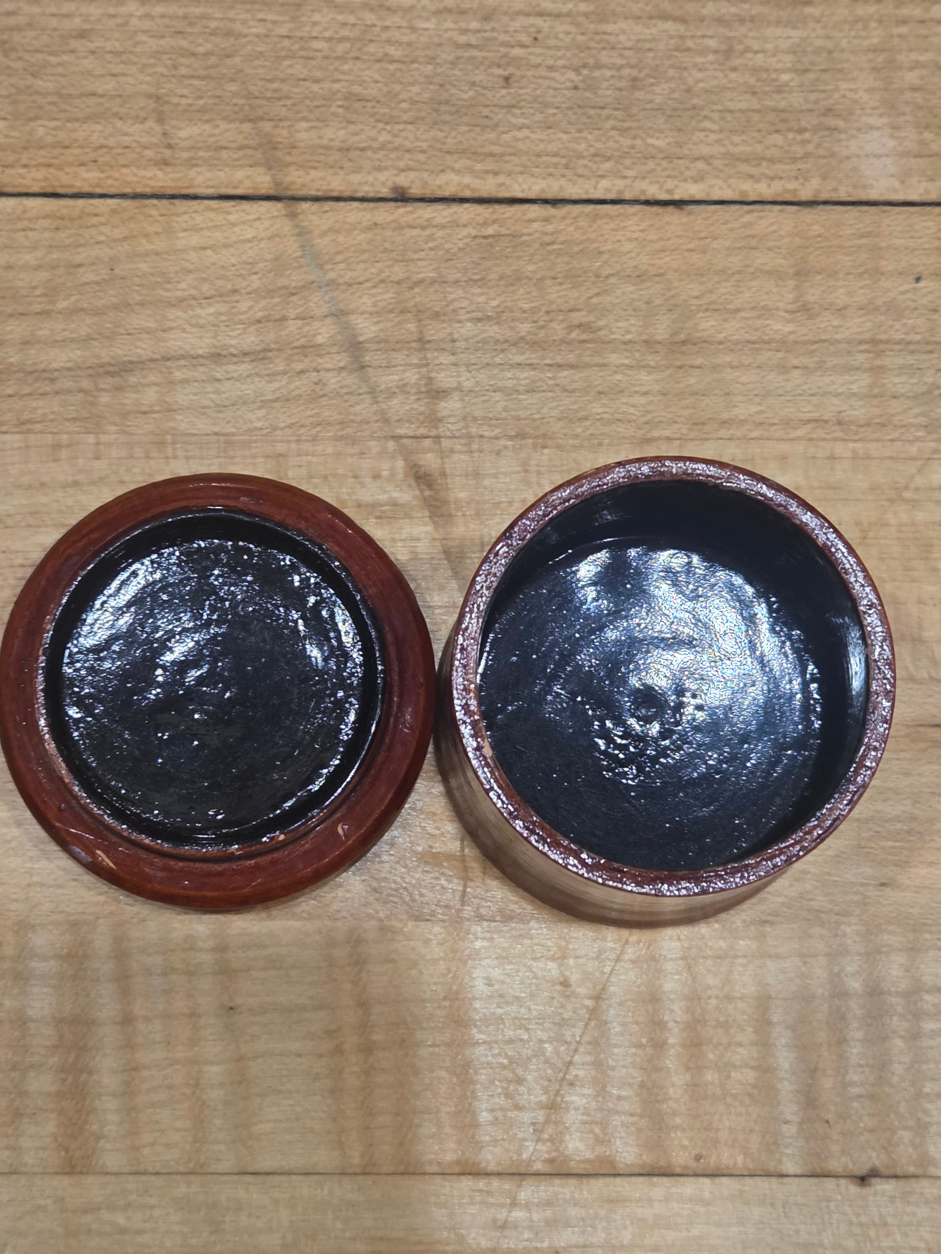 Vintage Japanese Carved Bamboo & Lacquer Bird Natsume Tea Caddy Set - Thumbnail 7