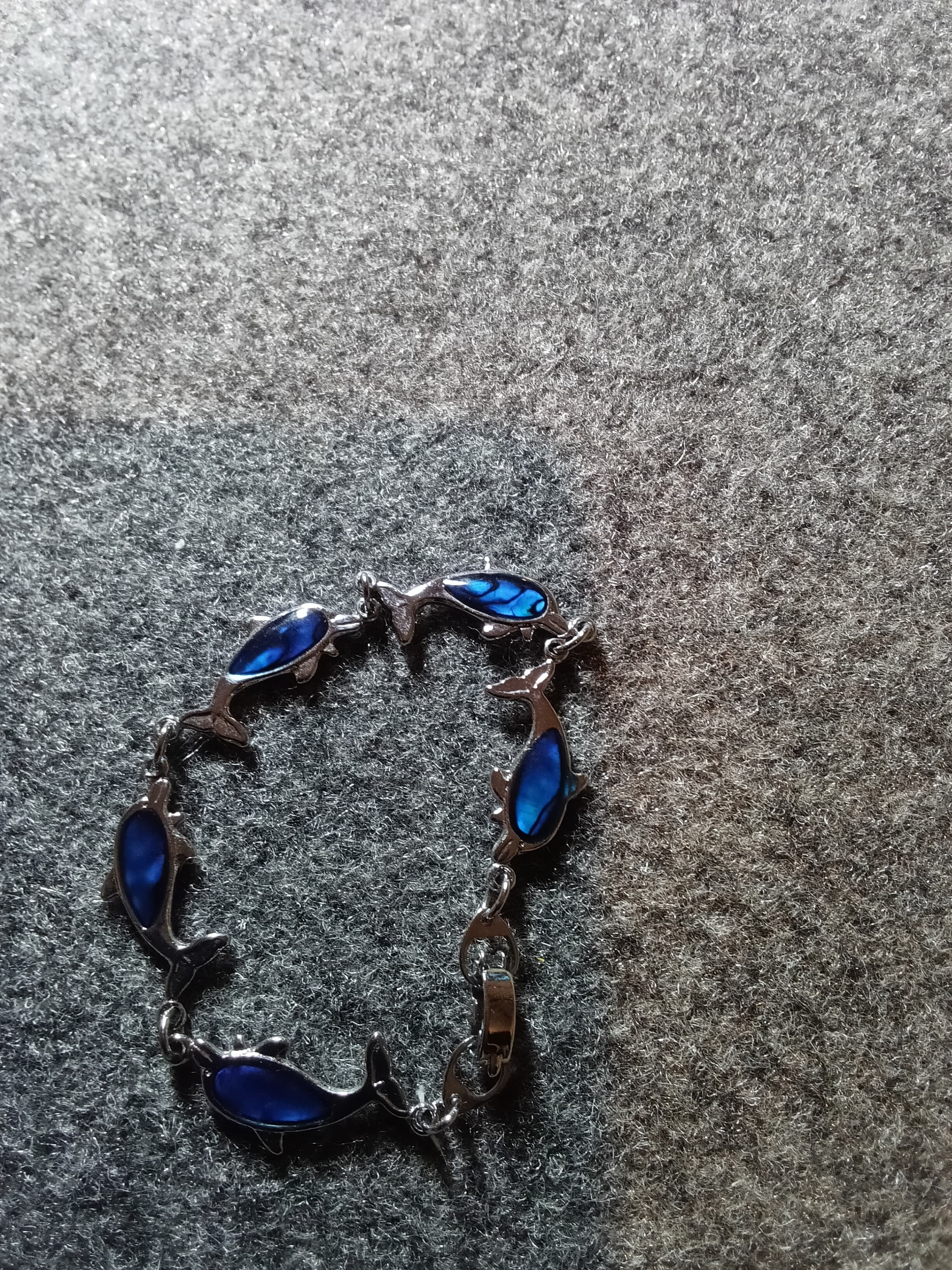 Dolphin Design Bracelet with Blue Accents - Thumbnail 2
