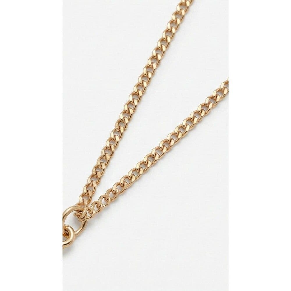 Nordstrom Gold Tone Heart Necklace Crystal Cluster Singapore Chain 16" Dainty