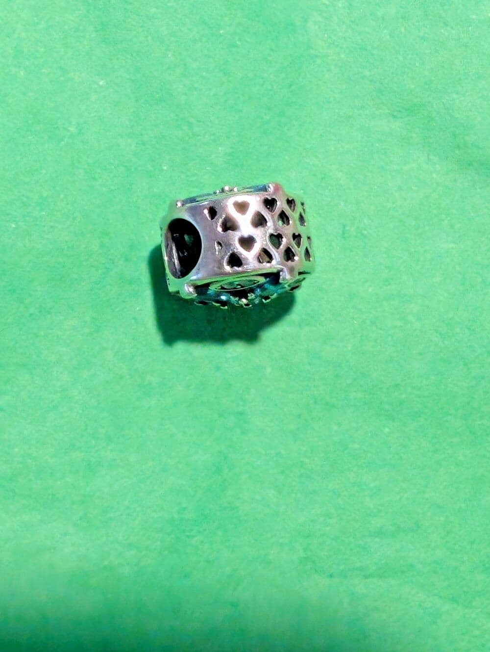 Authentic Pandora Patterns of Frost Charm Blue Crystal S925 Sterling Silver