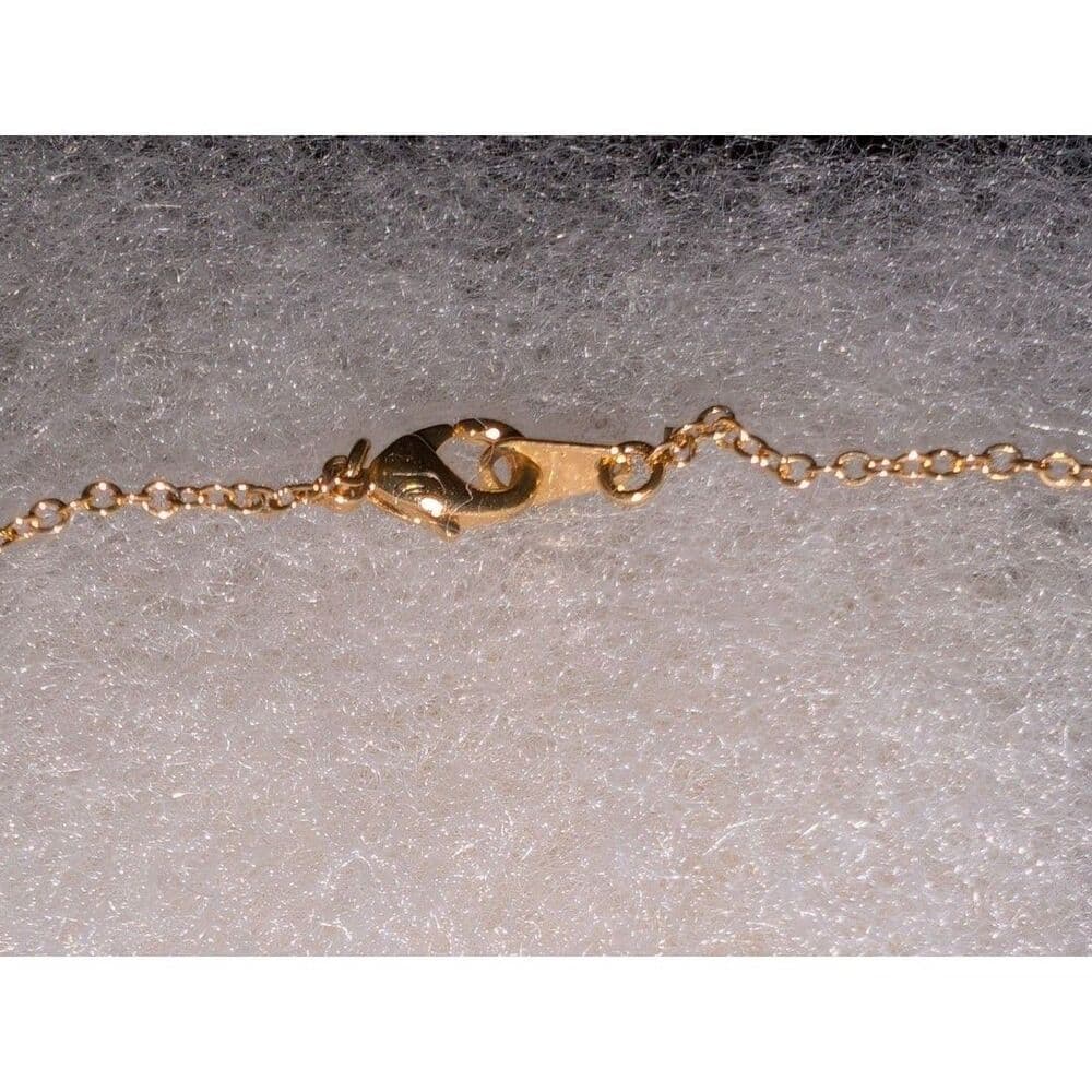 1.03ctw Natural Citrine & Diamond Pendant Necklace 18K Gold Plated 18" - Thumbnail 2