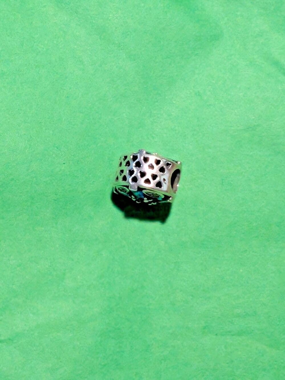Authentic Pandora Patterns of Frost Charm Blue Crystal S925 Sterling Silver - Thumbnail 2