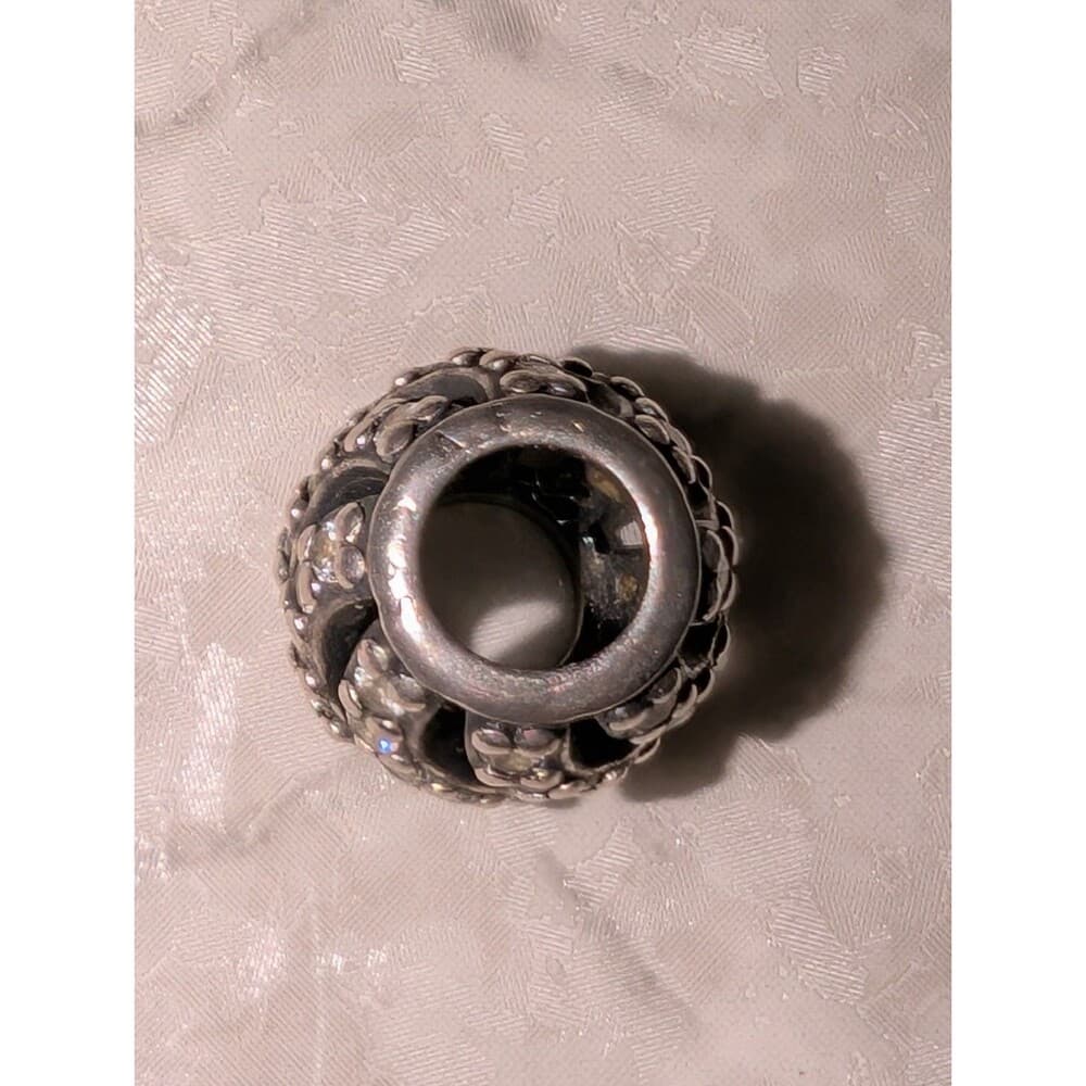Pandora Winter Wisp S925 Silver Clear CZ Pavé Openwork Charm Retired - Thumbnail 4