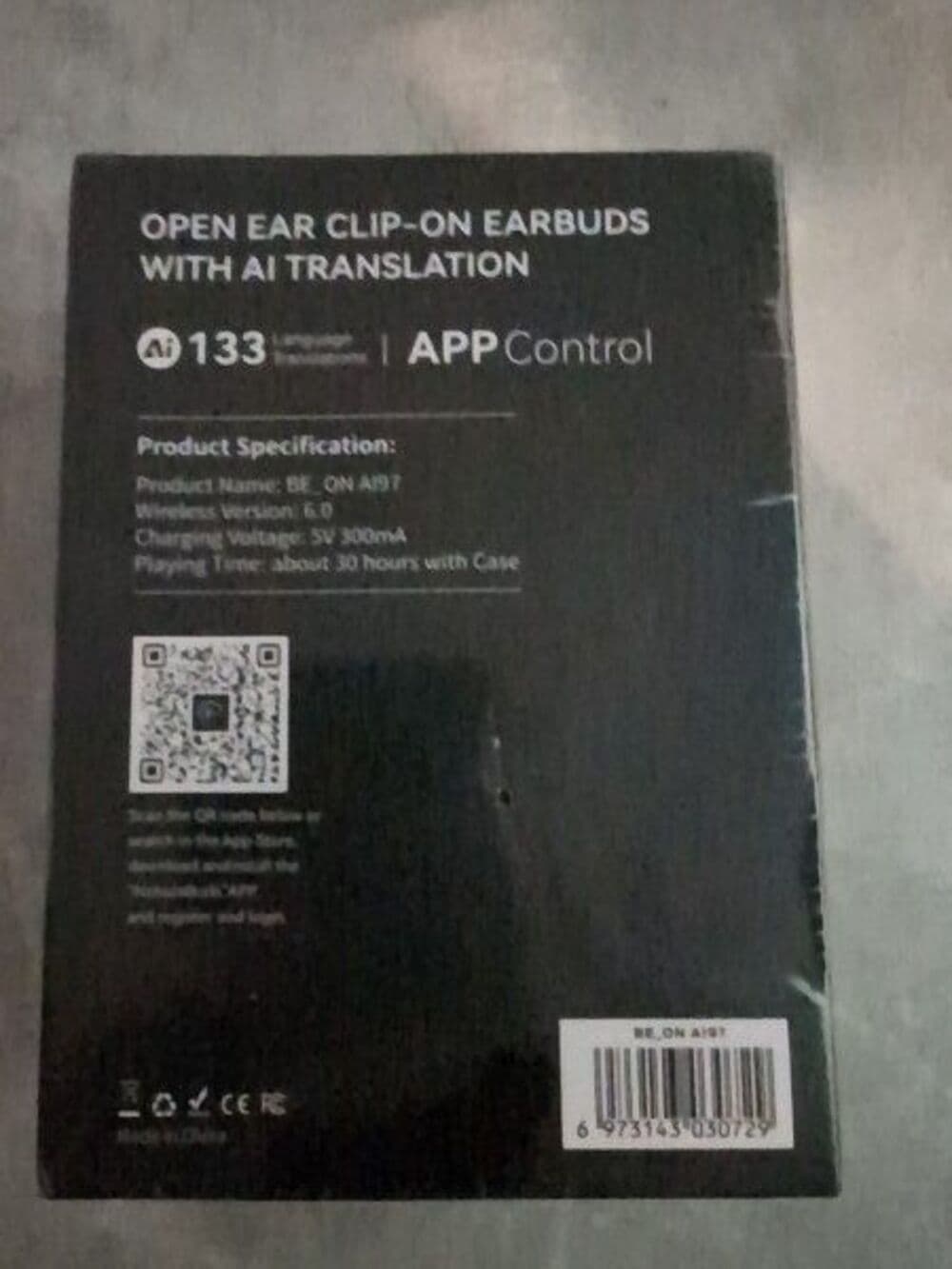 Open Ear Clip-On AI Translation Earbuds 133 Languages Real-Time NEW