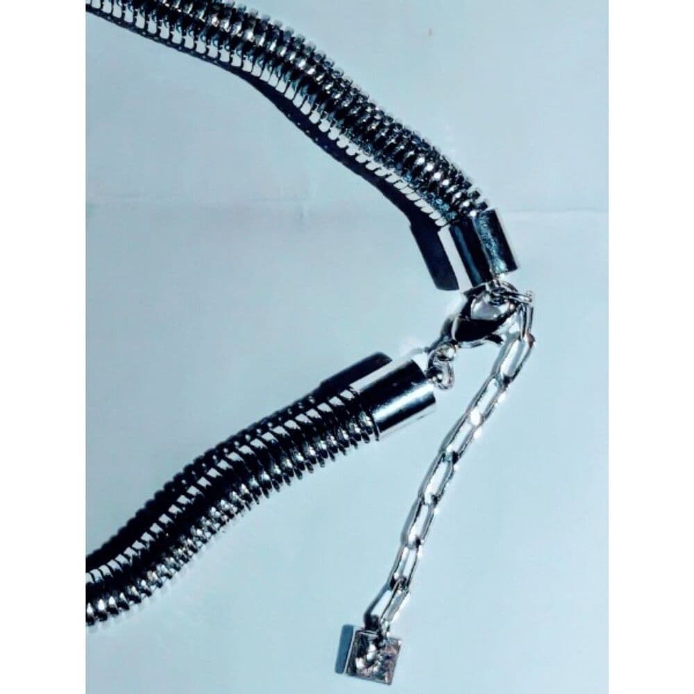 Nordstrom Open Edit Thick Silver Snake Chain Necklace Collar Choker 16"