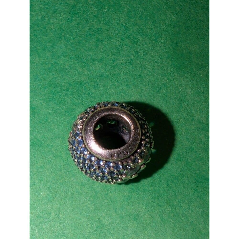 Authentic Pandora Enchanted Crystal Charm Blue Crystals S925 Silver NWOT RETIRED - Thumbnail 4
