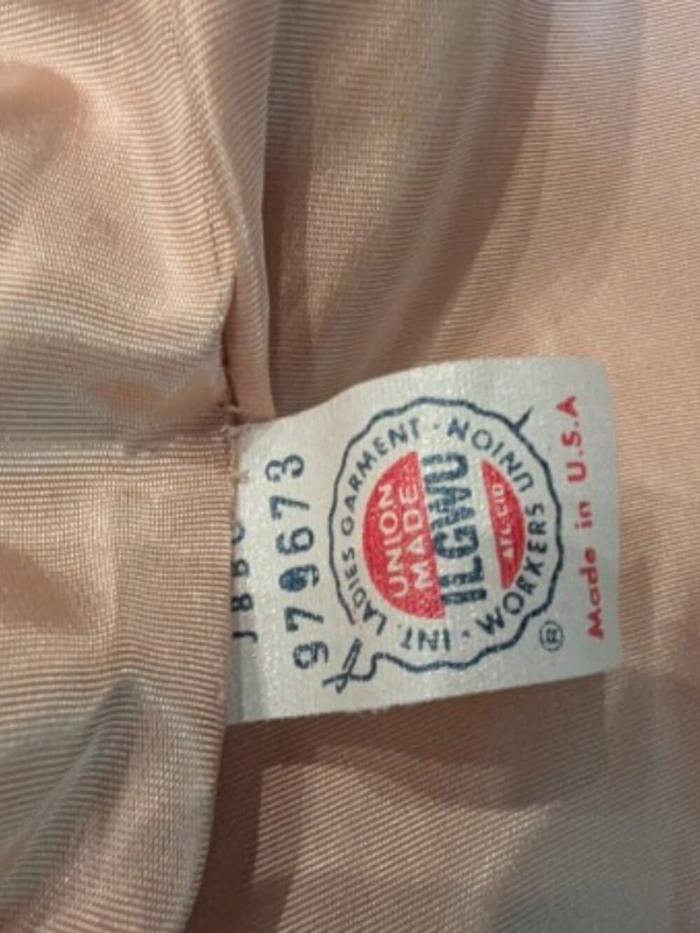 VTG 1960s Wool Coat Fur Collar Belted Cream Tan ILGWU Union Made Penny Lane L - Thumbnail 2