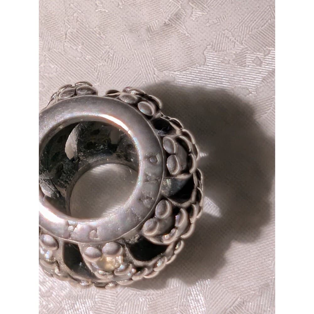 Pandora Winter Wisp S925 Silver Clear CZ Pavé Openwork Charm Retired - Thumbnail 3
