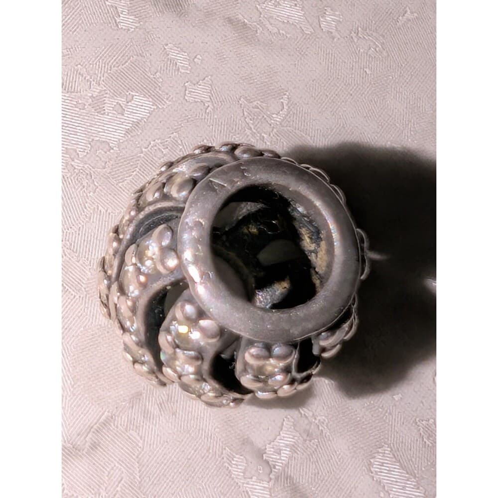 Pandora Winter Wisp S925 Silver Clear CZ Pavé Openwork Charm Retired - Thumbnail 5