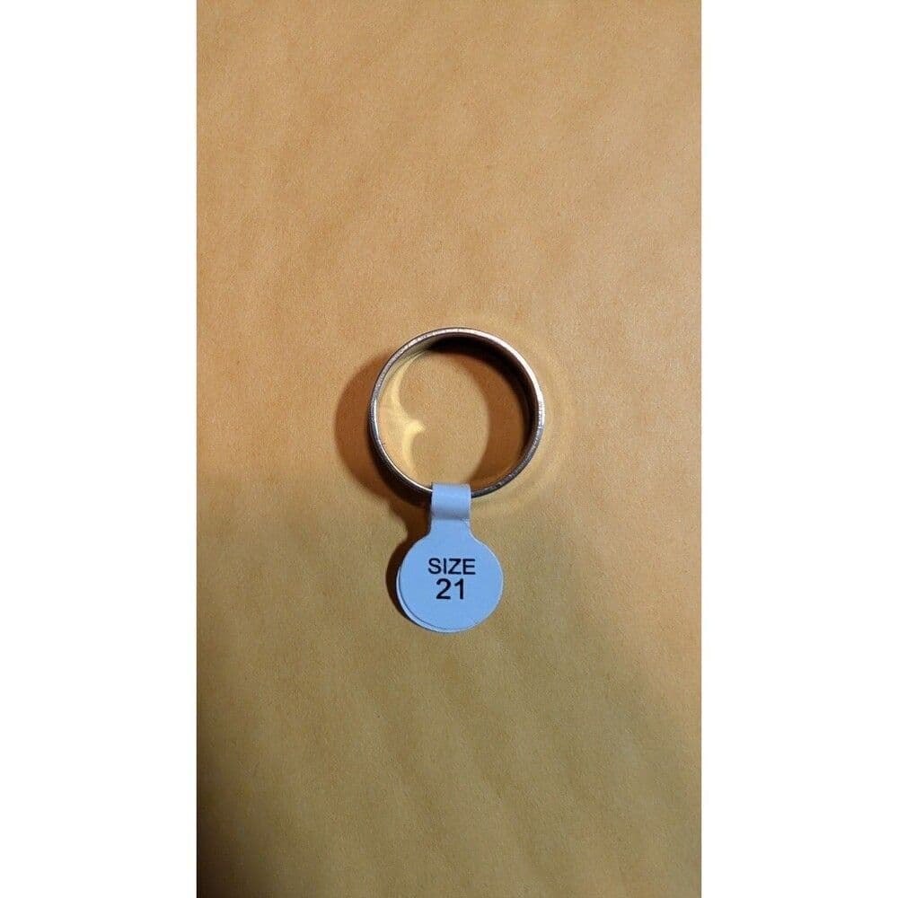 Modern Silver Stainless Steel Channel Band Ring Minimalist Size 12
