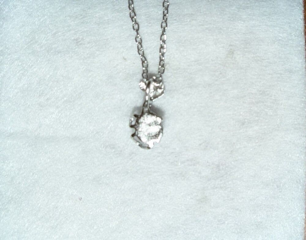 Enchanted Leaf Moonstone Necklace - Silver-Tone
