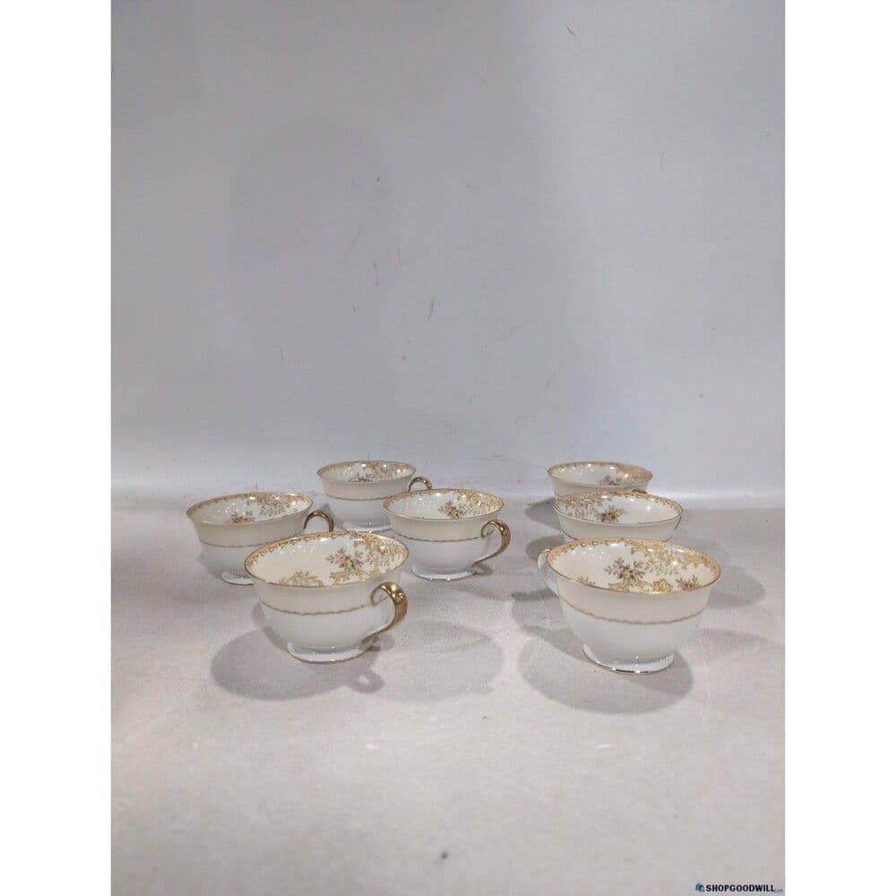 Noritake China “M” Coffee Tea Cup Floral Gold - Japan - Replacement Cup - Thumbnail 3
