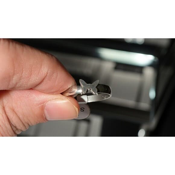 ​"Cool Vibes" Butterfly Ring | Stainless Steel Band - Size 19/US 9 - Thumbnail 3